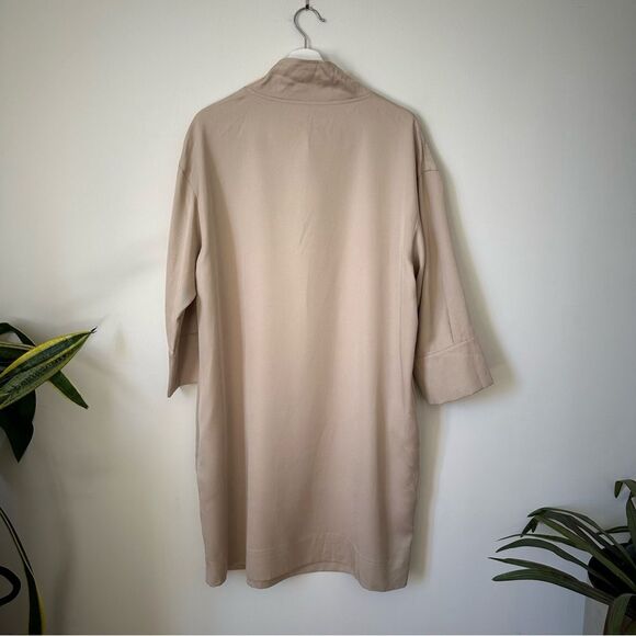NWT COS Lyocell Utility Long Sleeve Dress in Beige Size 12 - Picture 6 of 10